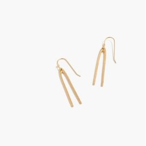 Madewell gold wishbend earrings